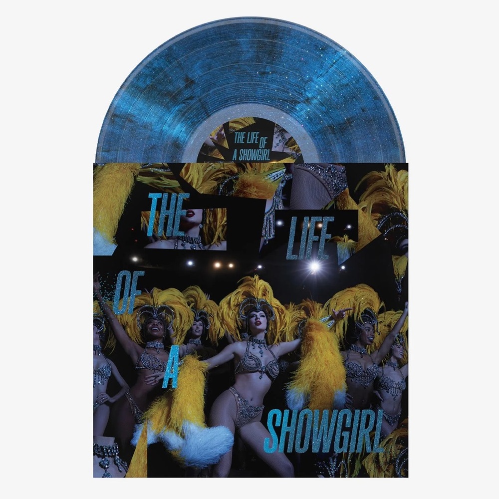 Taylor Swift Life of A Showgirl -Show Business Lakeside Beach Blue Sparkle Vinyl